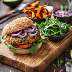 Hamburguesa de Quinoa y Frijoles