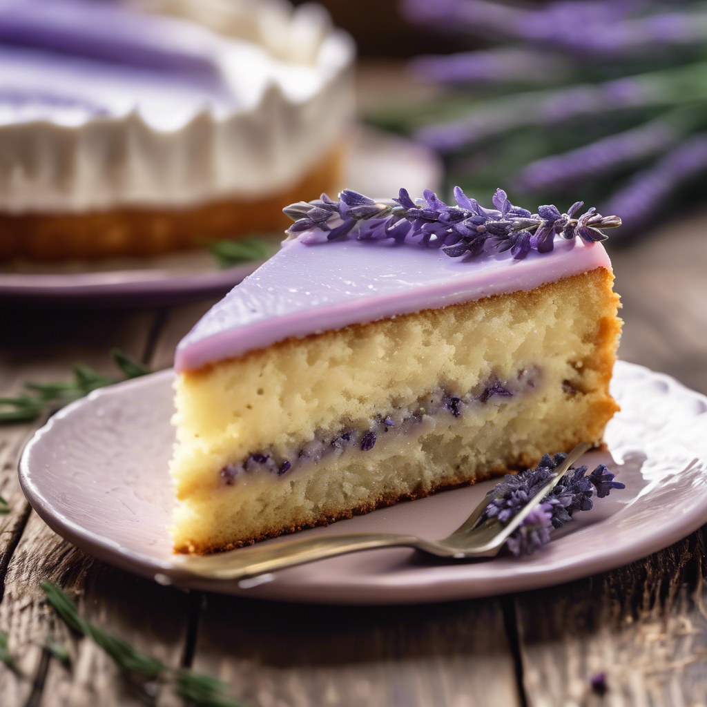 Tarta de Almendras y Lavanda