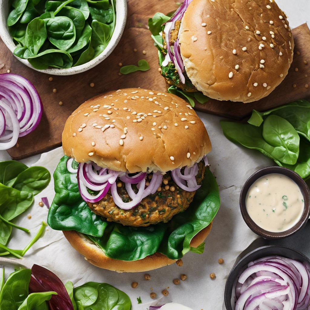 Hamburguesa de Garbanzos y Espinaca