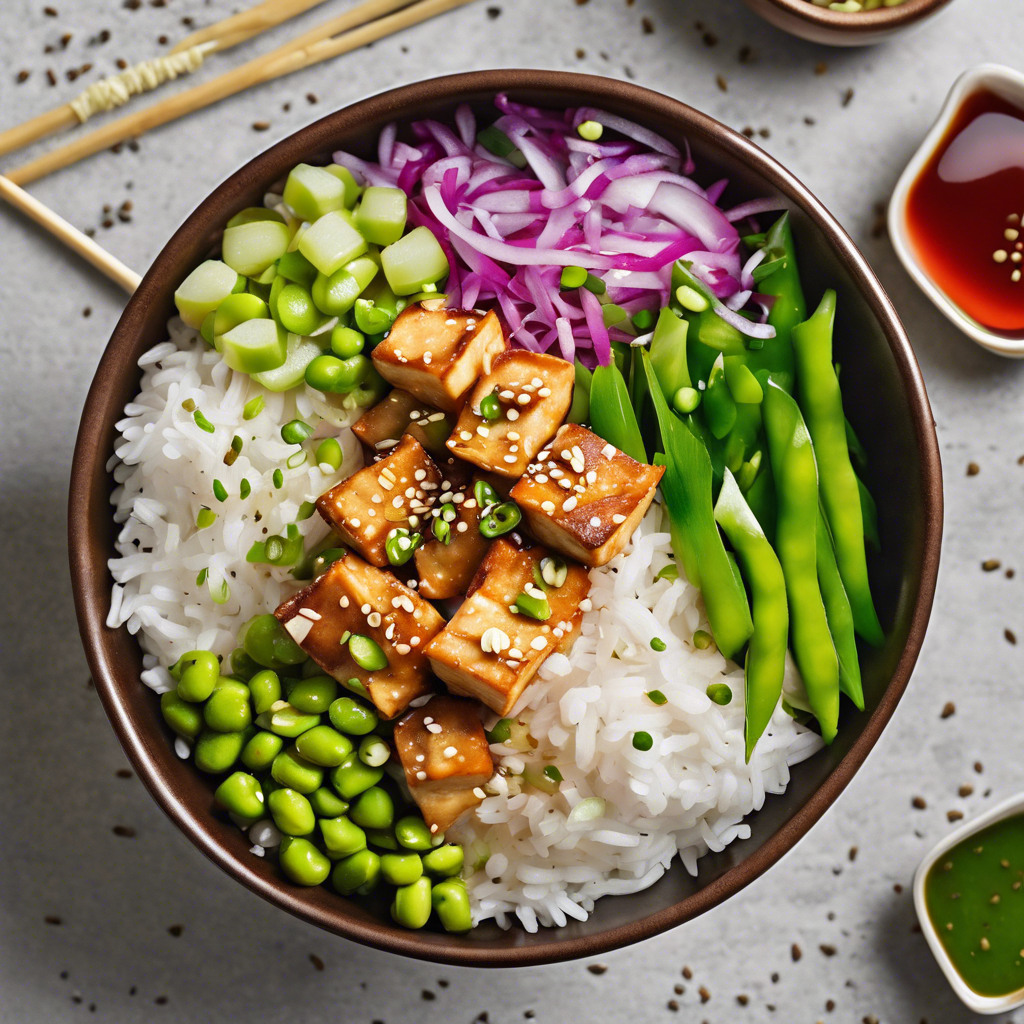 Poke Bowl de Tofu Asiático