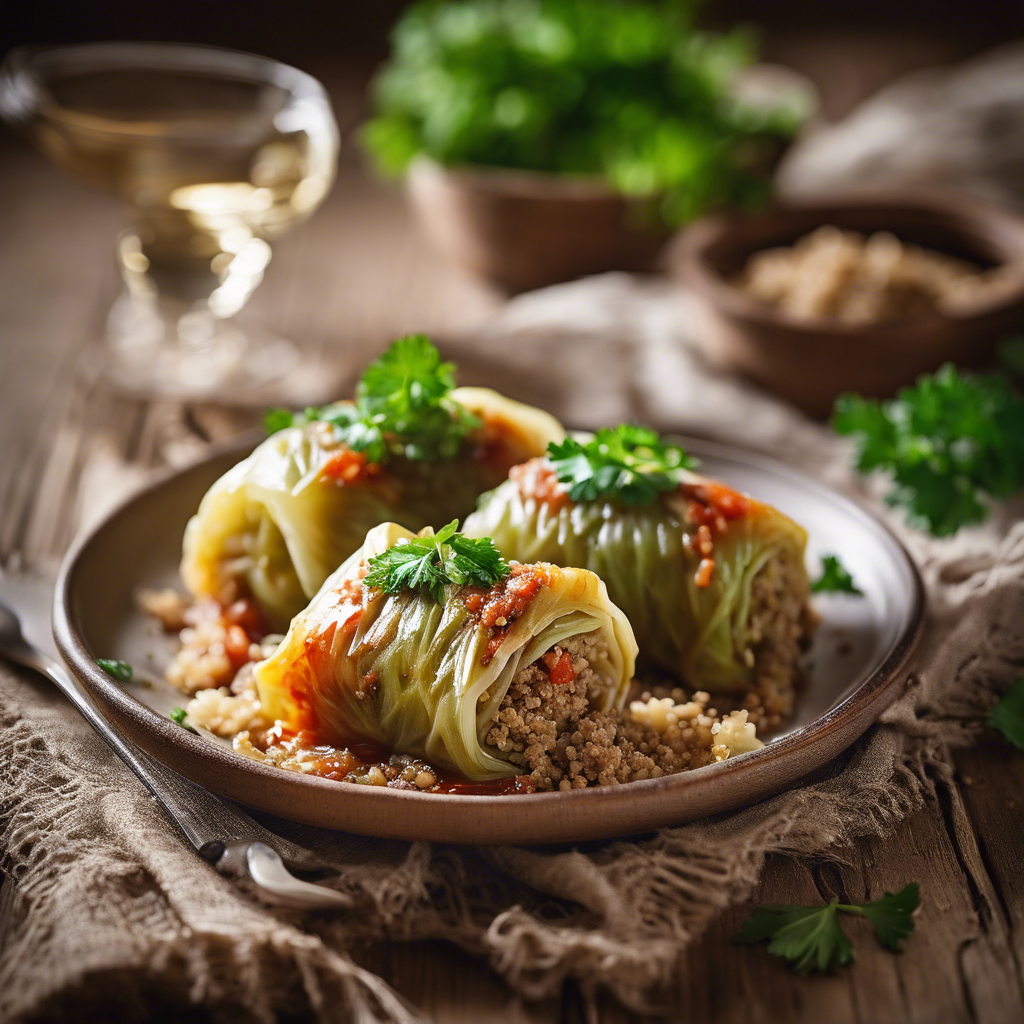 Rollos de Col con Quinoa