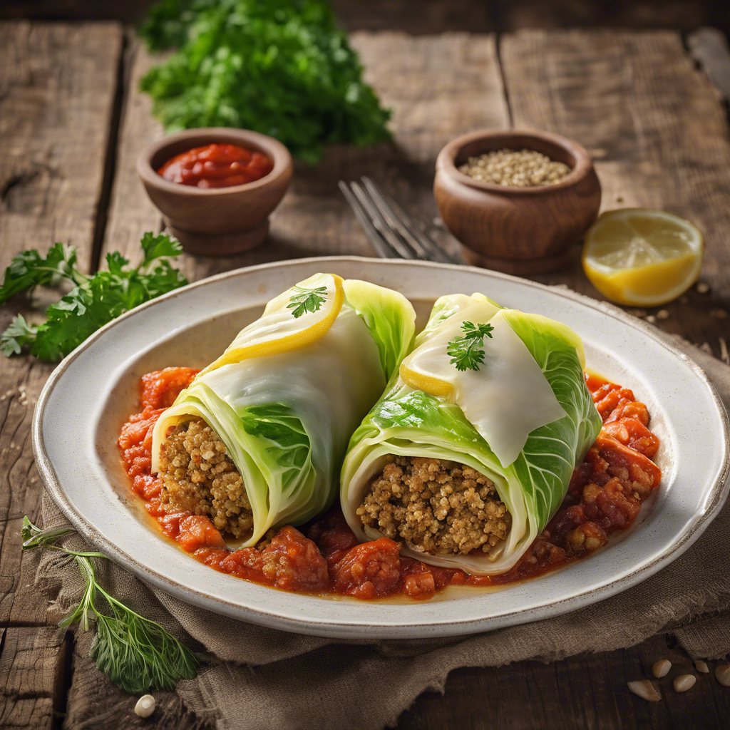 Rollos de Repollo con Quinoa