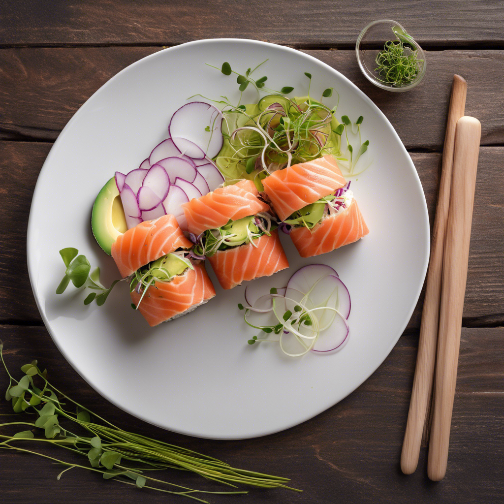 Rollo de Salmón Ahumado y Aguacate